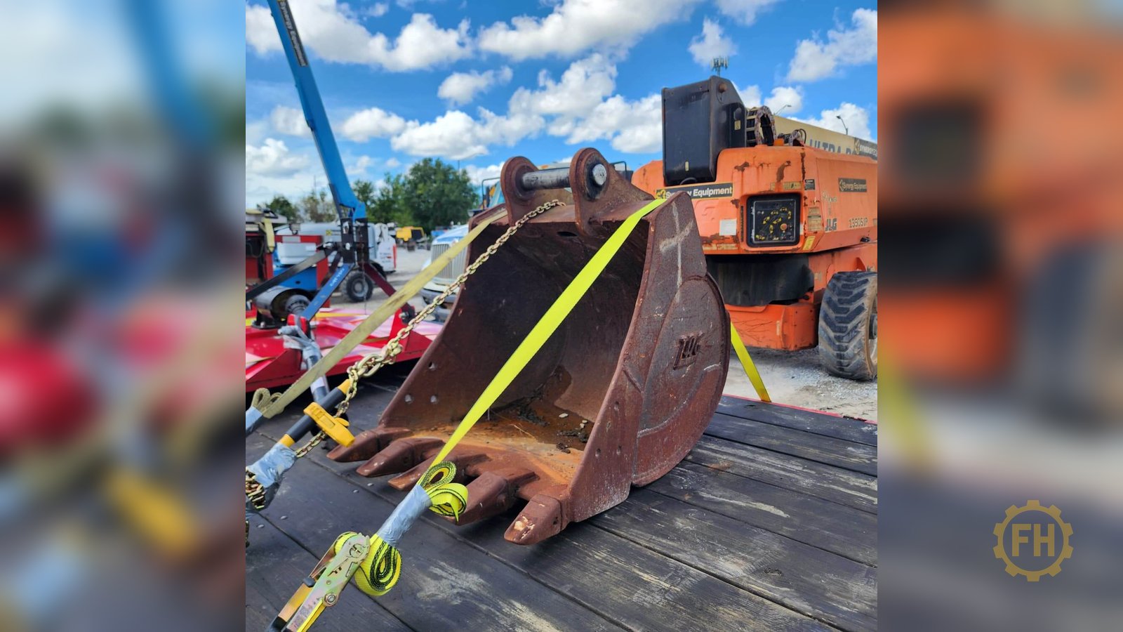 Frank Hauling LLC bucket equipment transport from Bradenton to Kissimmee, Florida
